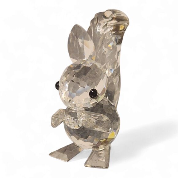 Vintage Swarovski Crystal Squirrel Holding Nut Figurine 7662, RETIRED Swan Stamp - Picture 7 of 8